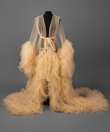 Luxe tule kamerjas - Geel / creme