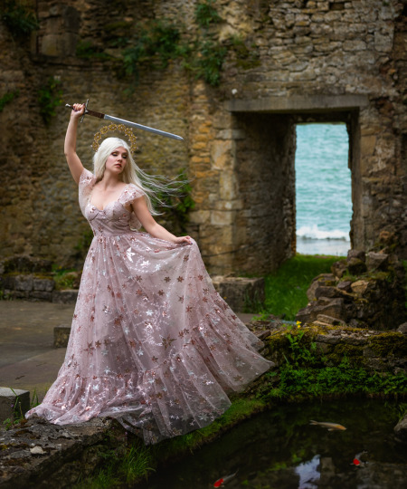 Stargaze jurk -zachtroze fantasy fairytale princesscore-model: Toxic nyan girl