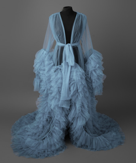 tule luxe robe - lichtblauw
